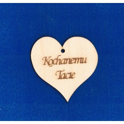 Serce z grawerem "Kochanemu Tacie"  7,5x7,5 cm , zawieszka, Dzień Ojca, urodziny, imieniny itp.